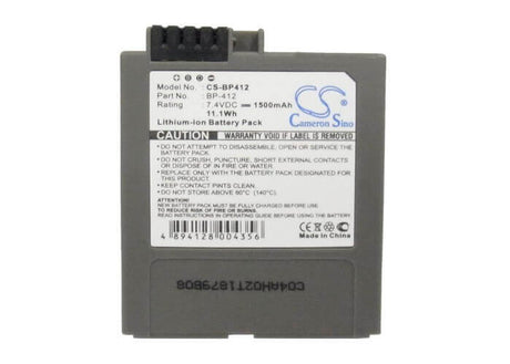 Battery For Canon Dm-mv3, Dm-mv3i, Dm-mv3imc, Dm-mv3mc, 7.4v, 1500mah - 11.10wh Batteries for Electronics Cameron Sino Technology Limited (Suspended)   