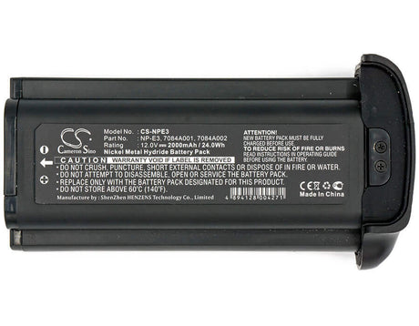12.0V, Ni-MH, 2000mAh, Camera battery fits Canon, 7084a001, Eos 1d, Eos 1d Mark Ii, 24Wh Camera Cameron Sino Technology Limited (Camera)