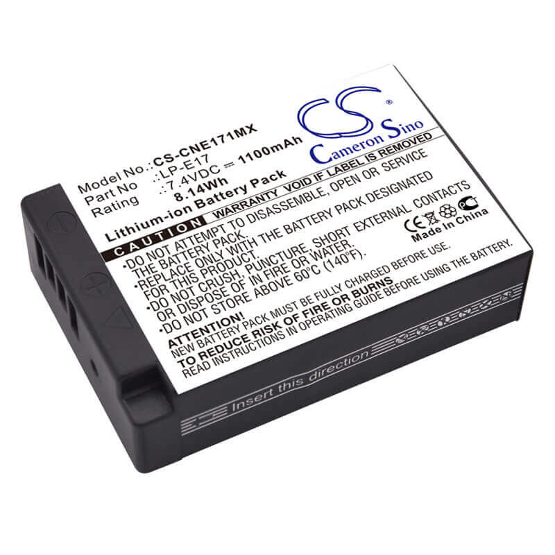 Camera Battery For Canon, Eos 200d, Eos 750d, Eos 760d 7.4v, 1100mah - 8.14wh Camera Cameron Sino Technology Limited (Camera)
