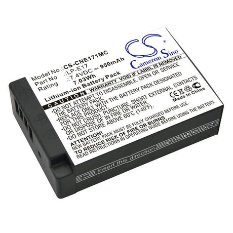 Battery For Canon, Eos 200d, Eos 750d, Eos 760d 7.4v, 950mah - 7.03wh Batteries for Electronics Cameron Sino Technology Limited (Suspended)   