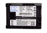 7.4V, Li-ion, 1780mAh, Camera battery fits Canon, Bp-819, Fs10 Flash Memory Camcorder, Fs100 Flash Memory Camcorder, 13.172Wh Camera Cameron Sino Technology Limited (Camera)