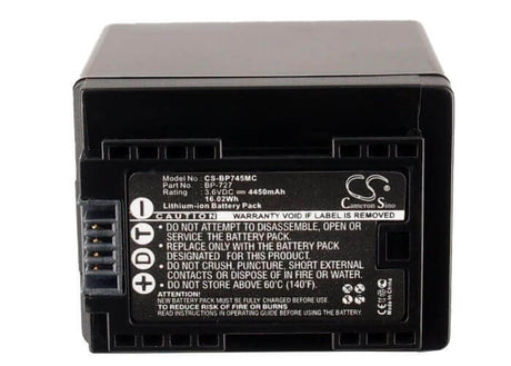 3.6V, Li-ion, 4450mAh, Camera battery fits Canon, Bp-745, Ixia Hf R306, Legria Hf R306, 16.02Wh Camera Cameron Sino Technology Limited (Camera)