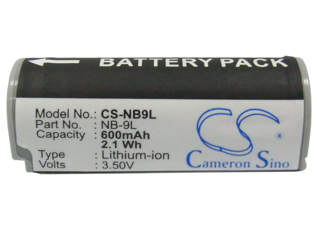 3.6V, Li-ion, 600mAh, Camera battery fits Canon, Nb-9l, Ixus 1000 Hs, Ixy 1, 2.16Wh Camera Cameron Sino Technology Limited (Camera)