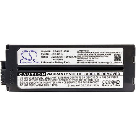 Battery For Canon, Selphy Cp- 500, Selphy Cp-100, Selphy Cp-10 22.2v, 2000mah - 44.40wh Printer Cameron Sino Technology Limited   