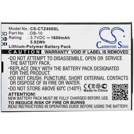 Battery For Canon, Wordtank Z400, Wordtank Z410, Wordtank Z800 3.7v, 1600mah - 5.92wh Dictionary Cameron Sino Technology Limited   