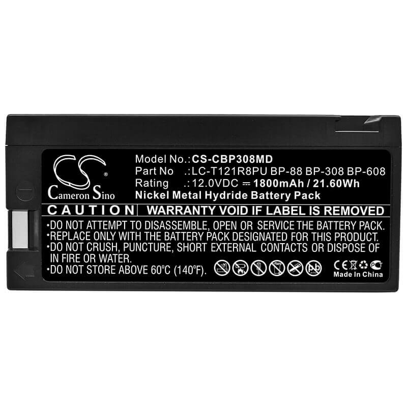 12.0V, Ni-MH, 1800mAh, Medical battery fits Keller Medical, Chinon, Jcpenney, Draeger, Magnavox, 146-0055-00, 9001, 9004, 21.60Wh Medical Cameron Sino Technology Limited (Medical)