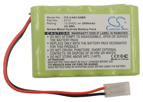 12.0V, Ni-MH, 2000mAh, Medical battery fits Cardiorapid, Cardiette, 110176, Cardioline Ecg Recorder Ar1200, Cardioline Ecg Recorder Ar1200, 24.00Wh Medical Cameron Sino Technology Limited (Medical)