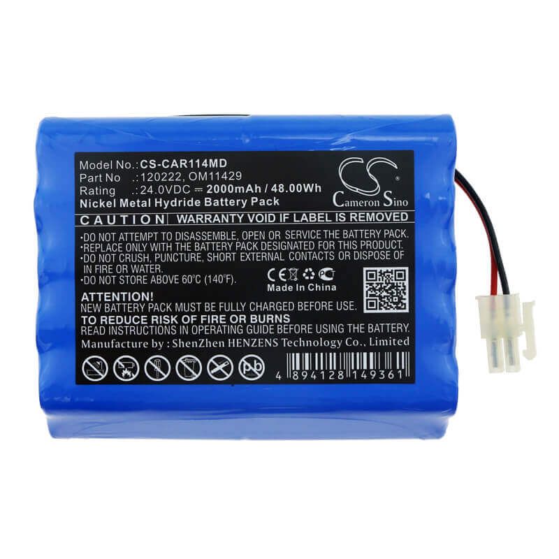 24.0V, Ni-MH, 2000mAh, Medical battery fits Cardioline, 593, 3 Digital Ecg, Delta 1 Plus, 48.00Wh Medical Cameron Sino Technology Limited (Medical)