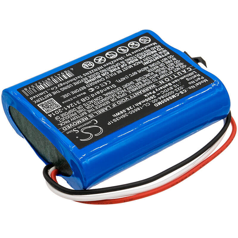 10.8V, Li-ion, 2600mAh, Medical battery fits Cardiomonitor, Comen, 022-000084-00, Comen Star 8000, Comen Star 8000 E, 28.08Wh Medical Cameron Sino Technology Limited (Medical)