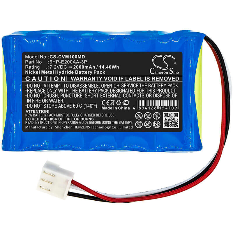 7.2V, Ni-MH, 2000mAh, Medical battery fits Care Vision, 6hp-e200aa-3p, Om-100, 14.40Wh Medical Cameron Sino Technology Limited (Medical)