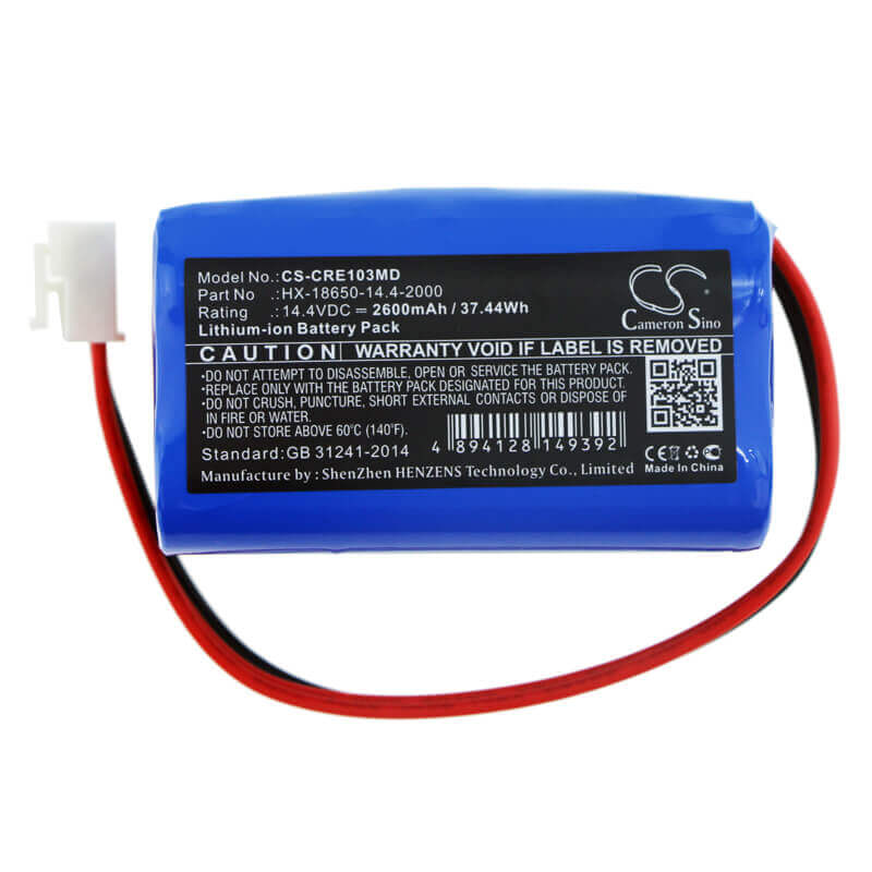 14.4V, Li-ion, 2600mAh, Medical battery fits Carewell, Hx-18650-14.4-2000, Ecg-1103, Ecg-1103b, 37.44Wh Medical Cameron Sino Technology Limited (Medical)