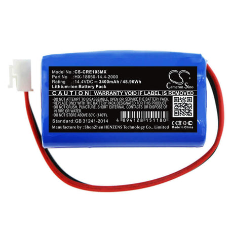 14.4V, Li-ion, 3400mAh, Medical battery fits Carewell, Hx-18650-14.4-2000, Ecg-1103, Ecg-1103b, 48.96Wh Medical Cameron Sino Technology Limited (Medical)