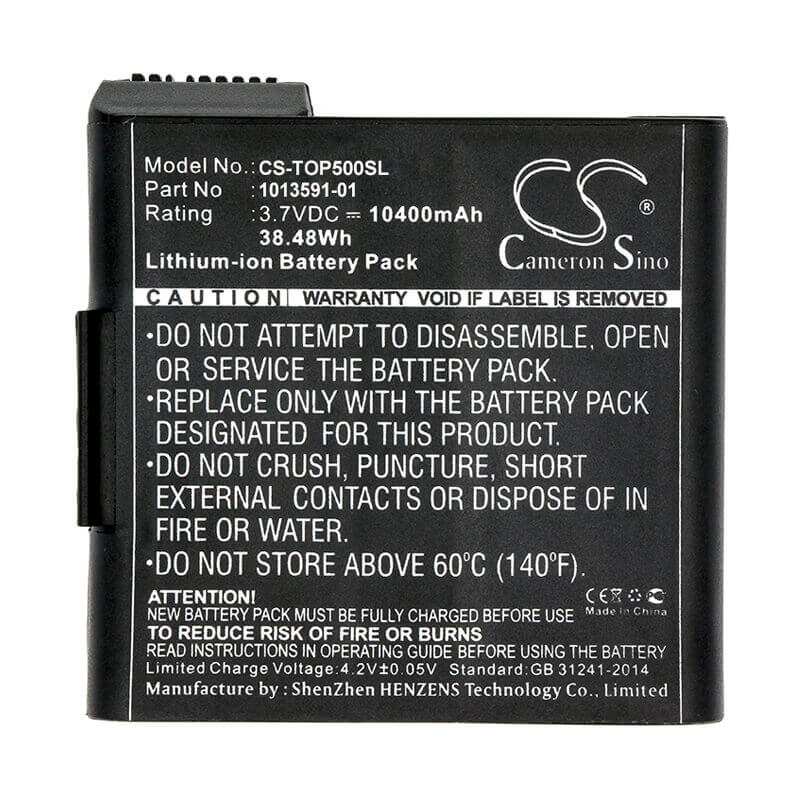 3.7V, Li-ion, 10400mAh, Equipment battery fits Topcon, Carlson, Sokkia, 1013591-01, RT3, 38.48Wh Equipment, Survey, Test Cameron Sino Technology Limited