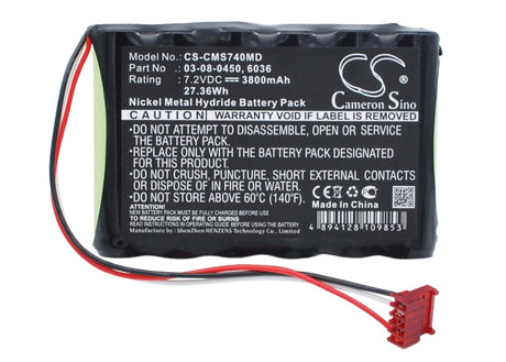7.2V, Ni-MH, 3800mAh, Medical battery fits Casmed, Cas Medical, 03-08-0450, 740 Vital Signs Monitor, 750 Vital Signs Monitor, 27.36Wh Medical Cameron Sino Technology Limited (Medical)