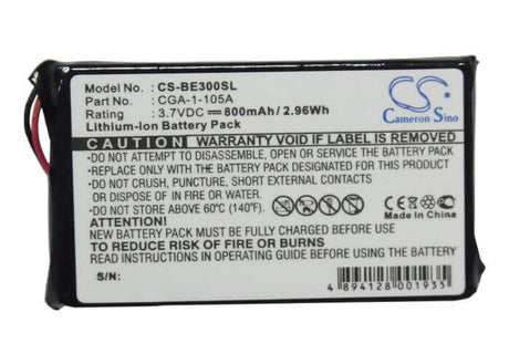3.7V, Li-ion, 800mAh, PDA battery fits Casio, Cga-1-105a, Cassiopeia Be-300, Cassiopeia Be-500, 2.96Wh PDA, Pocket PC Cameron Sino Technology Limited