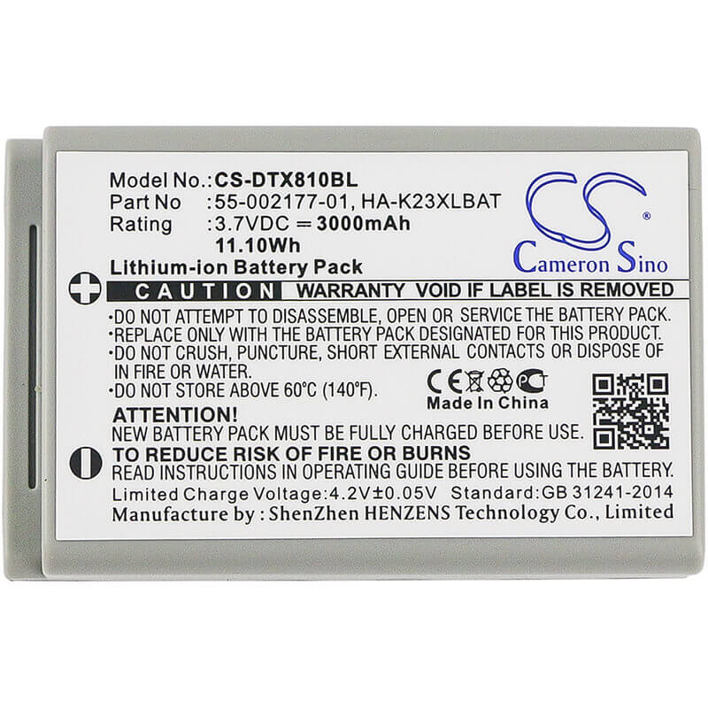 Barcode Scanner Battery For Casio, Dt-x8, Dt-x8-10c, Dt-x8-10c-cn, Dt-x8-10e 3.7v, 3000mah - 11.10wh Barcode Scanner Cameron Sino Technology Limited