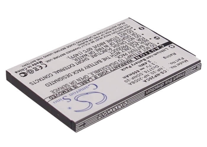 3.7V, Li-ion, 650mAh, Camera battery fits Casio, Np-20, Exilim Card Ex-s880, Exilim Card Ex-s880bk, 2.405Wh Camera Cameron Sino Technology Limited (Camera)