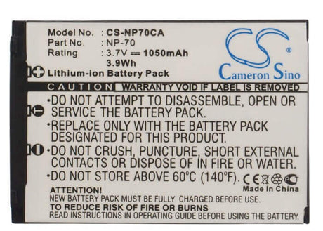 Camera Battery For Casio Exilim Zoom Ex-z150, Exilim 3.7v, 1050mah - 3.89wh Camera Cameron Sino Technology Limited (Suspended)