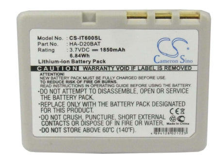 Barcode Scanner Battery For Casio It-600, It-300, Ha-020lbat 3.7v, 1850mah - 6.85wh Barcode Scanner Cameron Sino Technology Limited