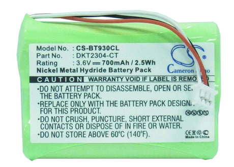 3.6V, Ni-MH, 700mAh, Cordless Phone battery fits Nec, Inter-tel, Casio, Gp, Uniden, Toshiba, Sbc, 3201013, Ma-240, Mh-200, 2.52Wh Cordless Phone Cameron Sino Technology Limited (Cordless Phone)