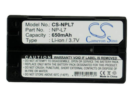 Camera Battery For Casio Qv3000-propack, Qv-3ex, Qv-ex3, Xv-3 7.4v, 650mah - 4.81wh Camera Cameron Sino Technology Limited (Suspended)