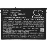 3.7V, Li-Polymer, 9500mAh, Tablet battery fits Casio, Ha-m20bat, V-t500, 35.15Wh Tablet Cameron Sino Technology Limited