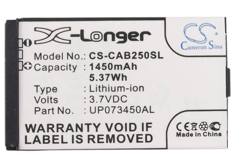 3.7V, Li-ion, 1450mAh, SmartPhone battery fits Jcb, Caterpillar, Cat, Up073450al, B25, 5.37Wh Mobile, SmartPhone Cameron Sino Technology Limited (Smartphone)