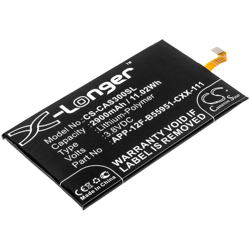 3.8V, Li-Polymer, 2900mAh, SmartPhone battery fits Caterpillar, Cat, App-12f-b55951-cxx-111, S30, 11.02Wh Mobile, SmartPhone Cameron Sino Technology Limited (Smartphone)