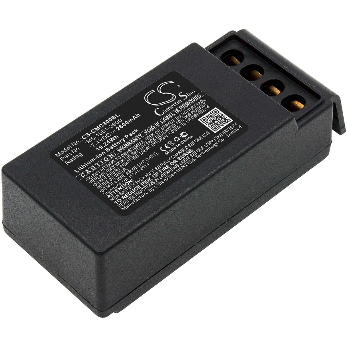 Crane Remote Battery For Cavotec, Mc-3, Mc-3000 7.4v, 2600mah - 19.24wh Crane Remote Control Cameron Sino Technology Limited   