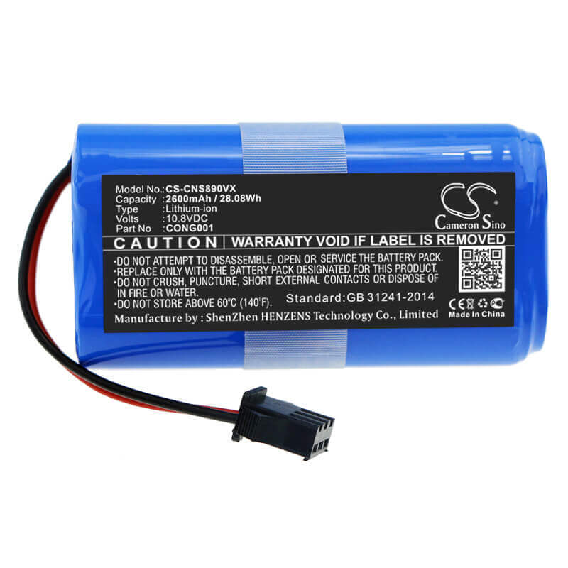 10.8V, Li-ion, 2600mAh, Vacuum battery fits Cecotec, Sencor, Conga 750, Conga 890 Slim, Conga Slim, 28.08Wh Vacuum Cameron Sino Technology Limited