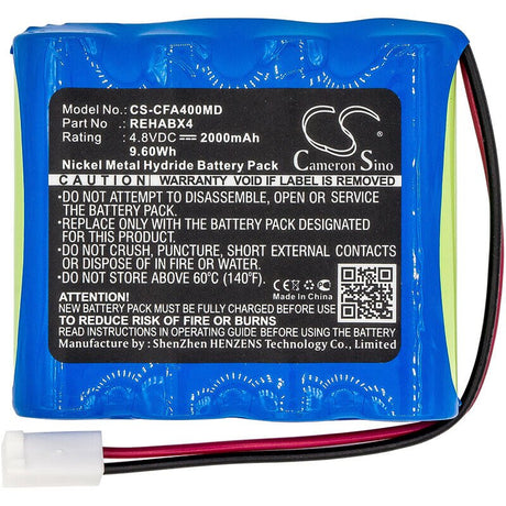 4.8V, Ni-MH, 2000mAh, Medical battery fits Cefar, Rehabx4, 2652, Activ X 4, 9.60Wh Medical Cameron Sino Technology Limited (Medical)