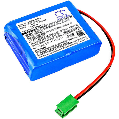 7.4V, Li-ion, 3600mAh, Equipment battery fits Cemb, Wheel Alignment System, Cga103450a, DWA 1000 wheel, 26.64Wh Equipment, Survey, Test Cameron Sino Technology Limited