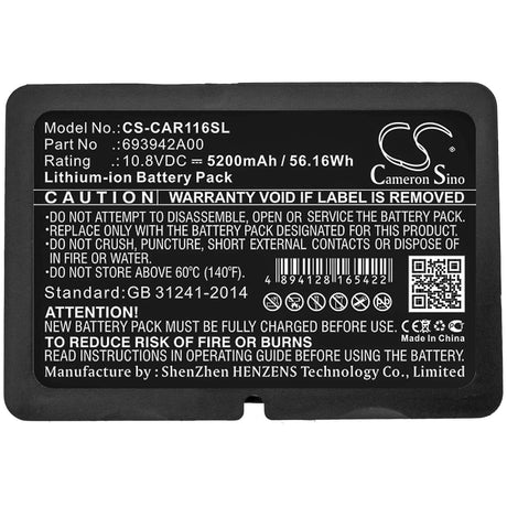 10.8V, Li-ion, 5200mAh, Equipment battery fits Chauvin Arnoux, 693942a00, C.A 6116N, C.a 6117, 56.16Wh Equipment, Survey, Test Cameron Sino Technology Limited