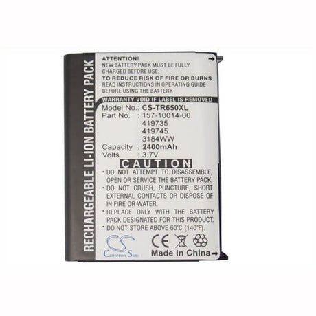 3.7V, Li-ion, 2400mAh, SmartPhone battery fits Cingular, 157-10014-00, Treo 650, 8.88Wh Mobile, SmartPhone Cameron Sino Technology Limited (Suspended)