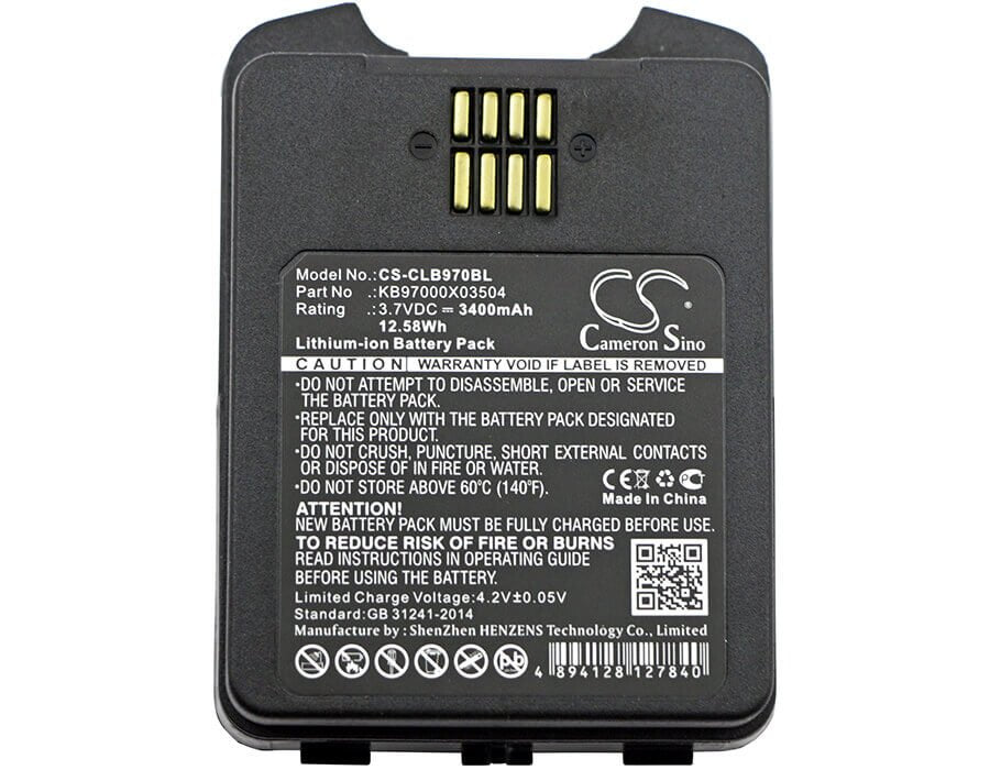Barcode Scanner Battery For Cipherlab, 9700 3.7v, 3400mah - 12.58wh Barcode Scanner Cameron Sino Technology Limited