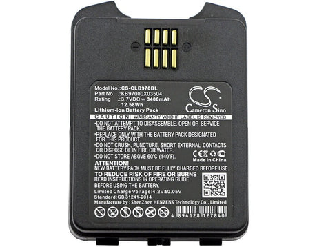 Barcode Scanner Battery For Cipherlab, 9700 3.7v, 3400mah - 12.58wh Barcode Scanner Cameron Sino Technology Limited