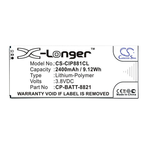 3.8V, Li-Polymer, 2400mAh, Cordless Phone battery fits Cisco, 74-102376-01, 8800, 9.12Wh Cordless Phone Cameron Sino Technology Limited (Cordless Phone)