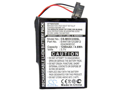 3.7V, Li-ion, 1250mAh, GPS battery fits Pioneer, Mitac, Clarion, Medion, Bplp1200 11-b0001mx, Map 770, Map770, 4.63Wh GPS, Navigator Cameron Sino Technology Limited