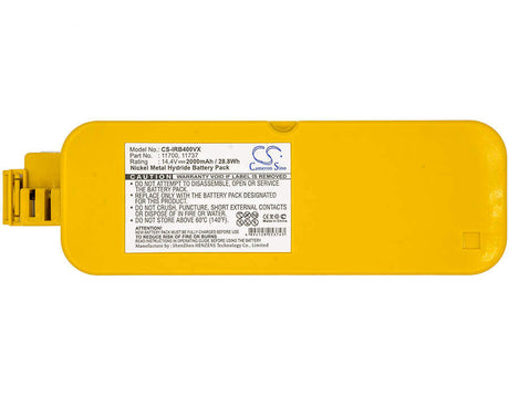 14.4V, Ni-MH, 2000mAh, Vacuum battery fits Cleanfriend, King Cleaning, Robby, Robby Deluxe, Robby Home Xr, 28.8Wh Vacuum Cameron Sino Technology Limited