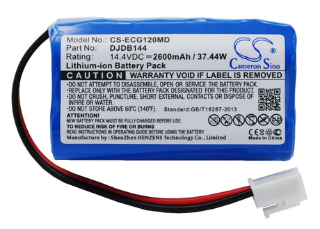 14.4V, Li-ion, 2600mAh, Medical battery fits Dongjiang, Cmics, Djdb144, Djdb, Djdb1200, 37.44Wh Medical Cameron Sino Technology Limited (Medical)