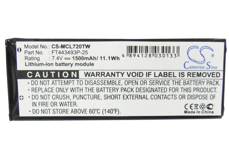 7.4V, Li-ion, 1500mAh, Two-Way Radio battery fits Cobra, 103-0005-1, Cxr900, Cxr900 30-mile Radio With Weat, 11.1Wh Two-Way Radio Cameron Sino Technology Limited