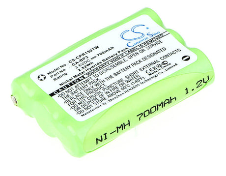 3.6V, Ni-MH, 700mAh, Two-Way Radio battery fits Doro, Switel, Cobra, Bt-0947, Pr145, Pr150, 2.52Wh Two-Way Radio Cameron Sino Technology Limited