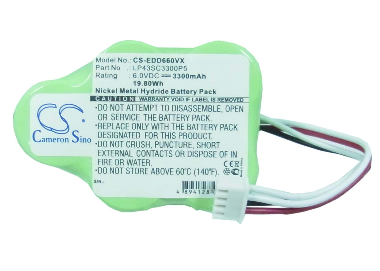 6.0V, Ni-MH, 3300mAh, Vacuum battery fits Robot, Cod, 35601130, Rb001, 19.80Wh Vacuum Cameron Sino Technology Limited