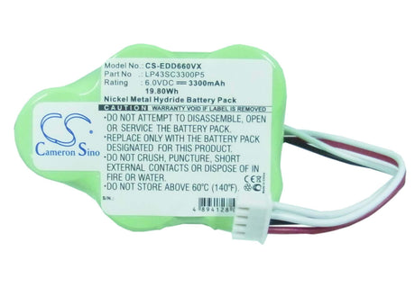 6.0V, Ni-MH, 3300mAh, Vacuum battery fits Robot, Cod, 35601130, Rb001, 19.80Wh Vacuum Cameron Sino Technology Limited