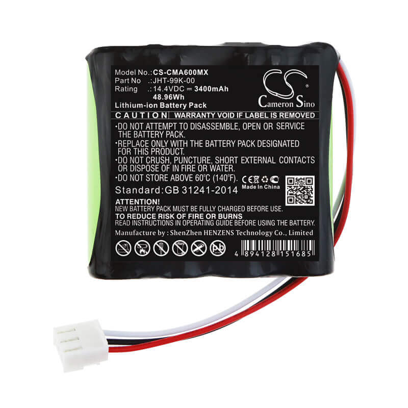 14.4V, Li-ion, 3400mAh, Medical battery fits Comen, Jht-99k-00, Cm600, Cm-600, 48.96Wh Medical Cameron Sino Technology Limited (Medical)