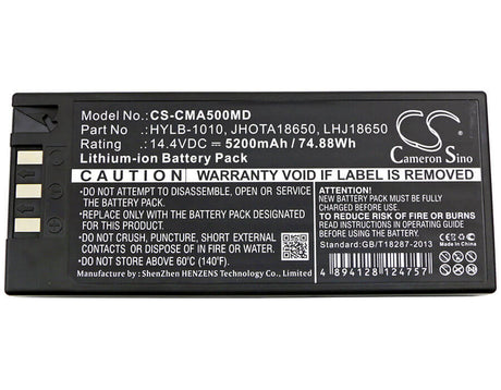 14.4V, Li-ion, 5200mAh, Medical battery fits Lutech, Comen, Hylb-1010, 8000d, C50, 74.88Wh Medical Cameron Sino Technology Limited (Medical)
