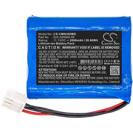 11.1V, Li-ion, 2600mAh, Medical battery fits Comen, 022-000066-00, Ecg Cm300, Nc3, 28.86Wh Medical Cameron Sino Technology Limited (Medical)