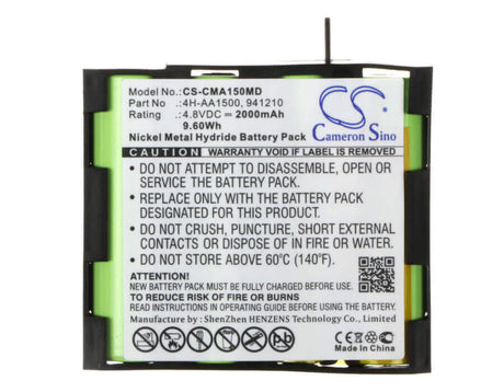 4.8V, Ni-MH, 2000mAh, Medical battery fits Compex, 4h-aa1500, Phyiso, Rehab, 9.60Wh Medical Cameron Sino Technology Limited (Medical)