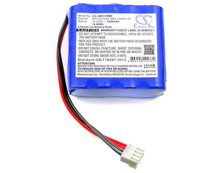 14.4V, Li-ion, 5200mAh, Medical battery fits Contec, M05-32442l-05, Ecg 1201, Ecg 1201g, 74.88Wh Medical Cameron Sino Technology Limited (Medical)