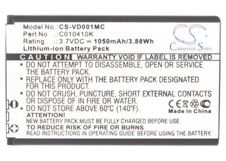 3.7V, Li-ion, 1050mAh, Camera battery fits Bluewalker, Spare, Powerwalker, Contour, Oregon, Aiptek, Vholdr, C010410k, Mini Pocketdv 8900, Mini Pocketdv M1, 3.885Wh Camera Cameron Sino Technology Limited (Camera)